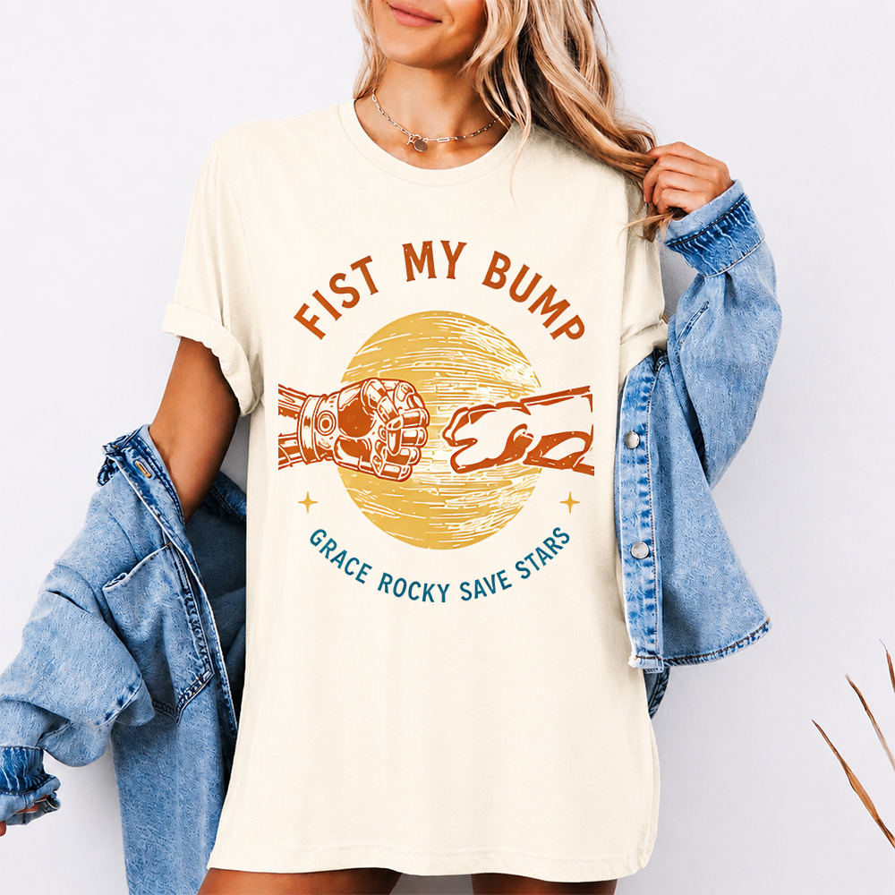 Fist My Bump Grace Rocky Save Stars Shirt – Project Hail Mary Fan Tee 2