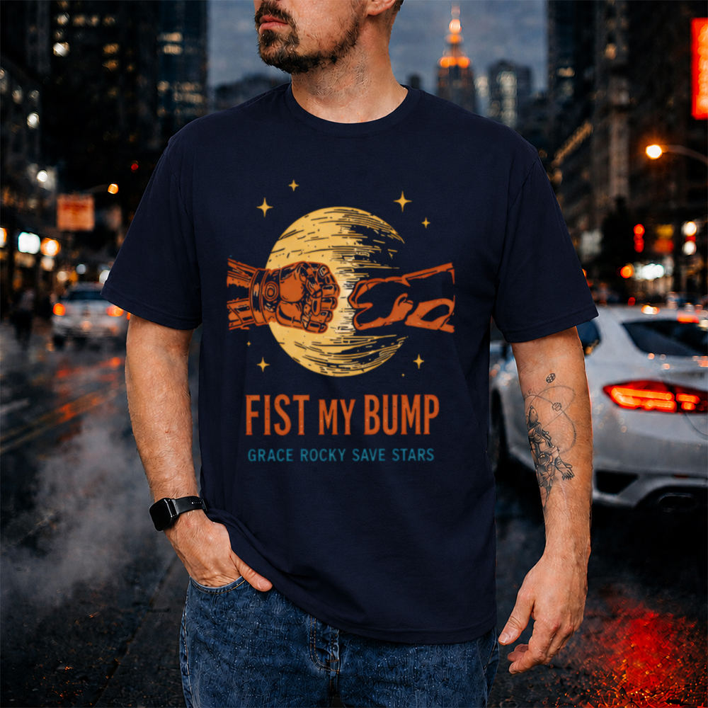 Fist My Bump Grace Rocky Save Stars Shirt – Project Hail Mary Sci-Fi Tee Image 6 Fist My Bump Grace Rocky Save Stars Shirt - Project Hail Mary Sci-Fi Tee 6