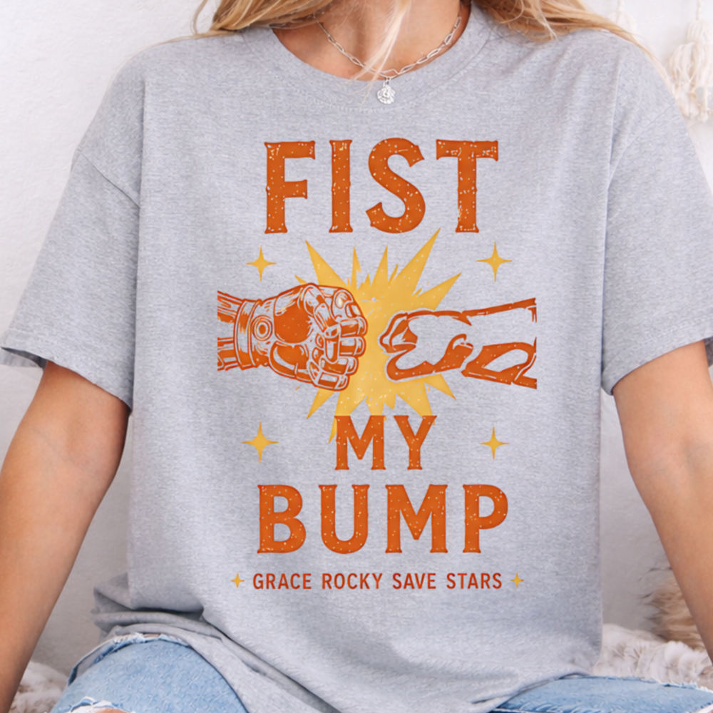 Fist My Bump Grace Rocky Save Stars Shirt – Space Friendship Sci-Fi Tee Image 4 Fist My Bump Grace Rocky Save Stars Shirt – Space Friendship Sci-Fi Tee 4