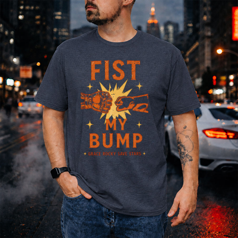 Fist My Bump Grace Rocky Save Stars Shirt – Space Friendship Sci-Fi Tee Image 5 Fist My Bump Grace Rocky Save Stars Shirt – Space Friendship Sci-Fi Tee 5