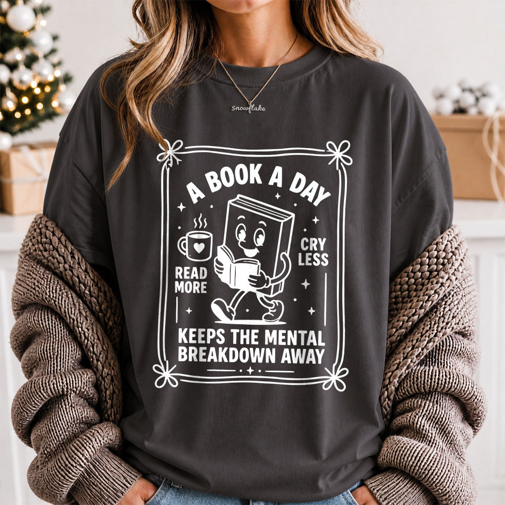 Funny Book Lover Shirt - For Those Who Find Comfort in Pages 2