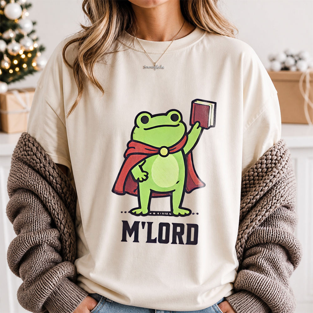 Funny Book Lover Shirt - M'Lord of the Pages for the Playful Reader