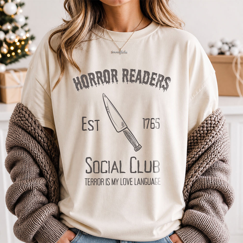 Funny Book Lover T-Shirt – Horror Readers Est 1765 Social Club Terror Is My Image 3 Funny Book Lover T-Shirt - Horror Readers Est 1765 Social Club Terror Is My 3