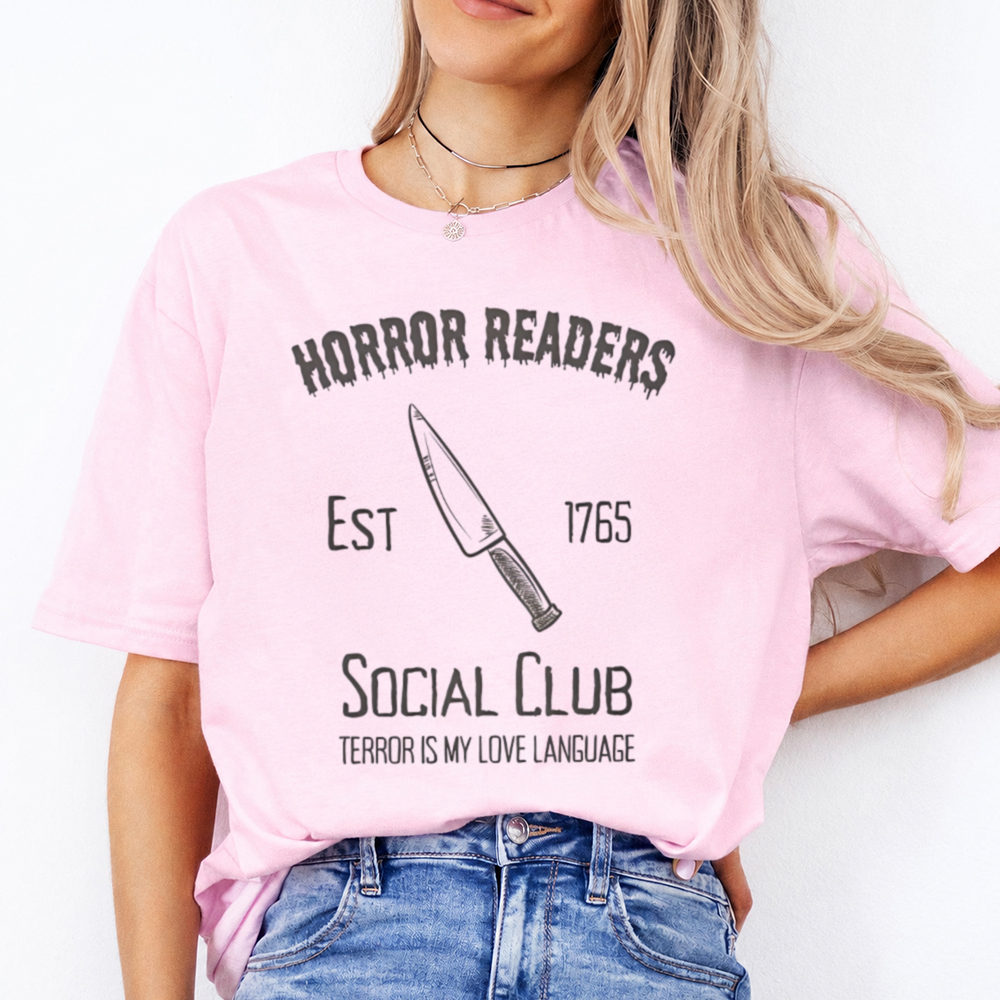 Funny Book Lover T-Shirt – Horror Readers Est 1765 Social Club Terror Is My Image 4 Funny Book Lover T-Shirt - Horror Readers Est 1765 Social Club Terror Is My 4