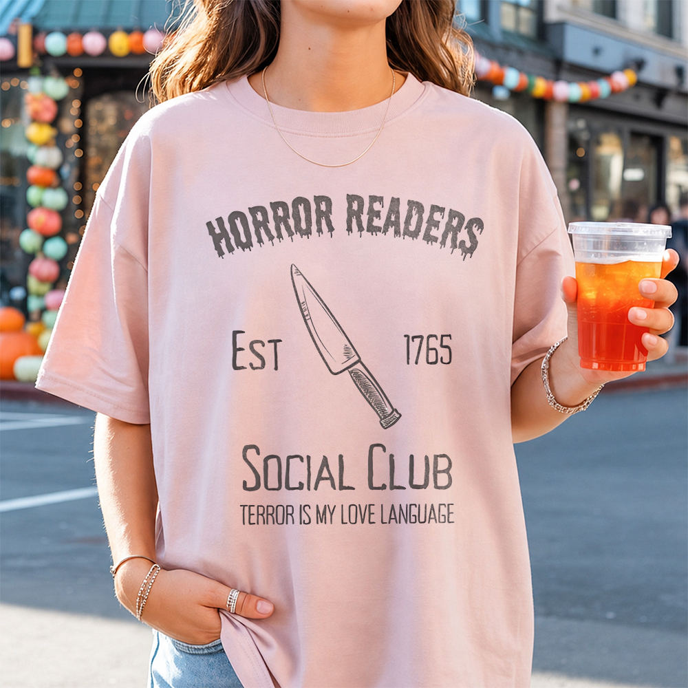 Funny Book Lover T-Shirt – Horror Readers Est 1765 Social Club Terror Is My Image 5 Funny Book Lover T-Shirt - Horror Readers Est 1765 Social Club Terror Is My 5