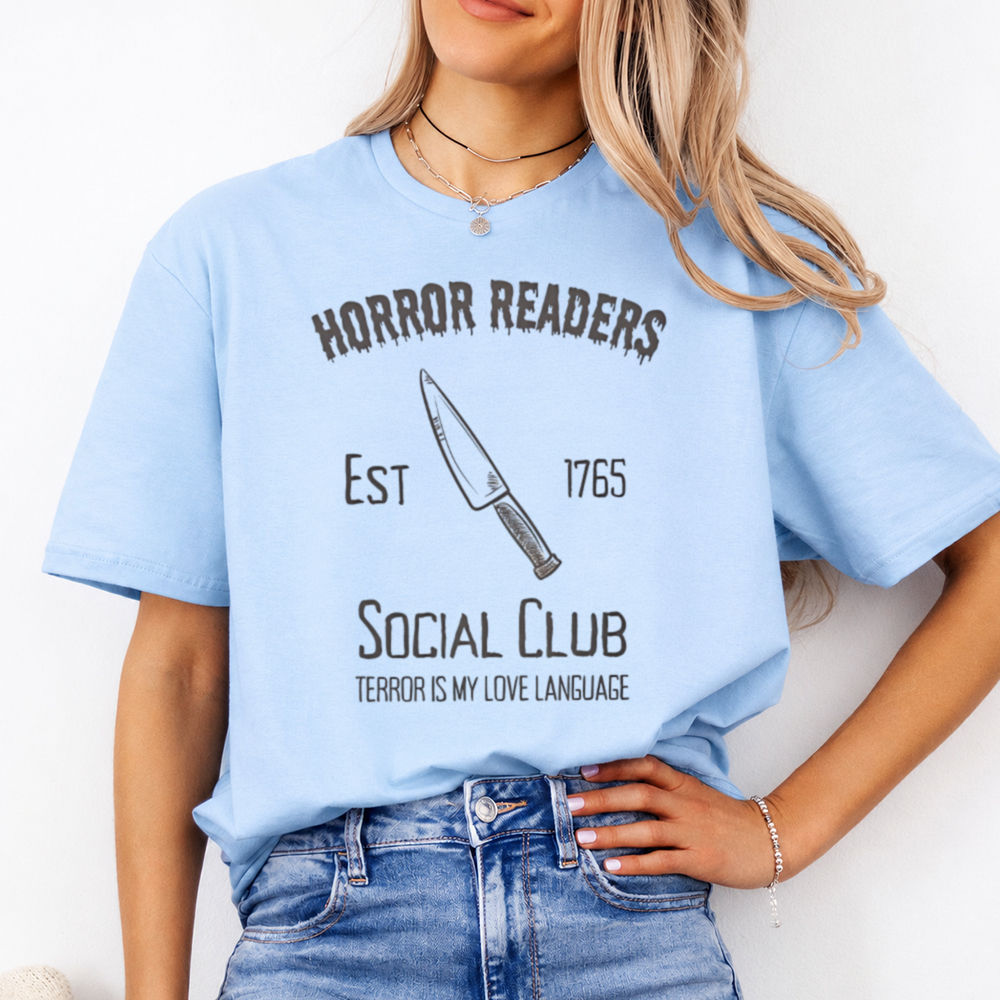 Funny Book Lover T-Shirt – Horror Readers Est 1765 Social Club Terror Is My Image 6 Funny Book Lover T-Shirt - Horror Readers Est 1765 Social Club Terror Is My 6