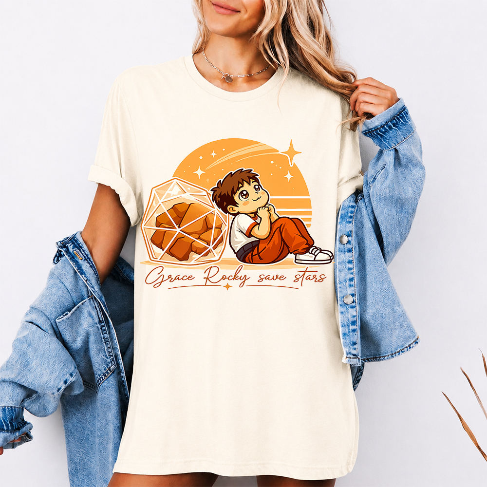 Grace Rocky Save Stars Sci Fi Book Lover Shirt - Rocky and Grace Fan Tee