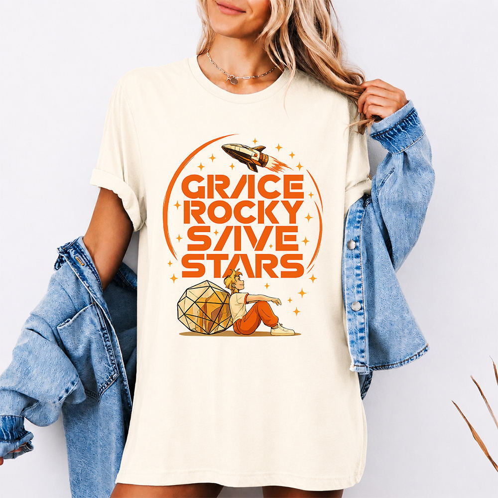 Grace Rocky Save Stars Sci Fi Book Lover Shirt – Space Adventure Fan Shirt