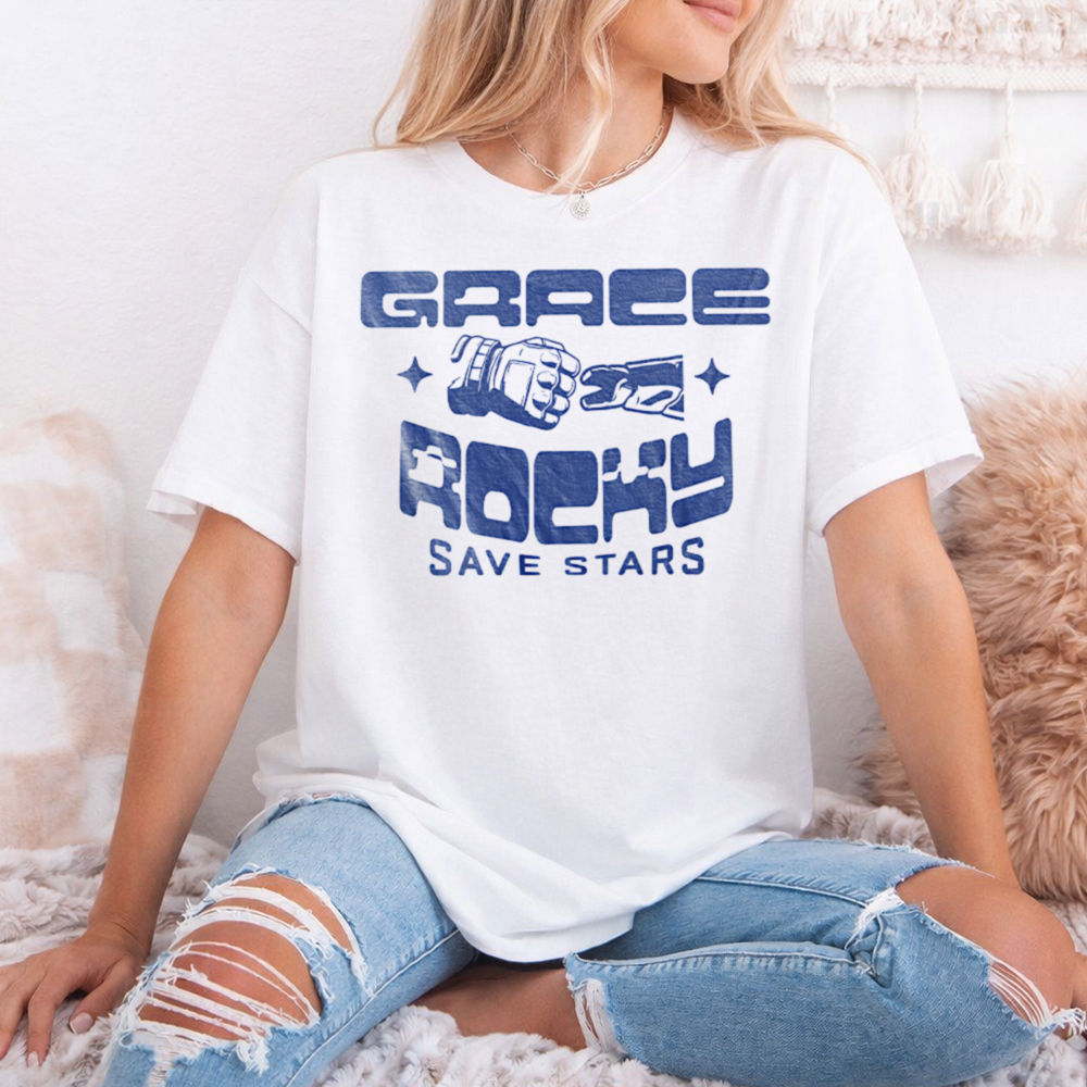 Grace Rocky Save Stars Shirt - Project Hail Mary Rocky Sci-Fi Fan Tee 2