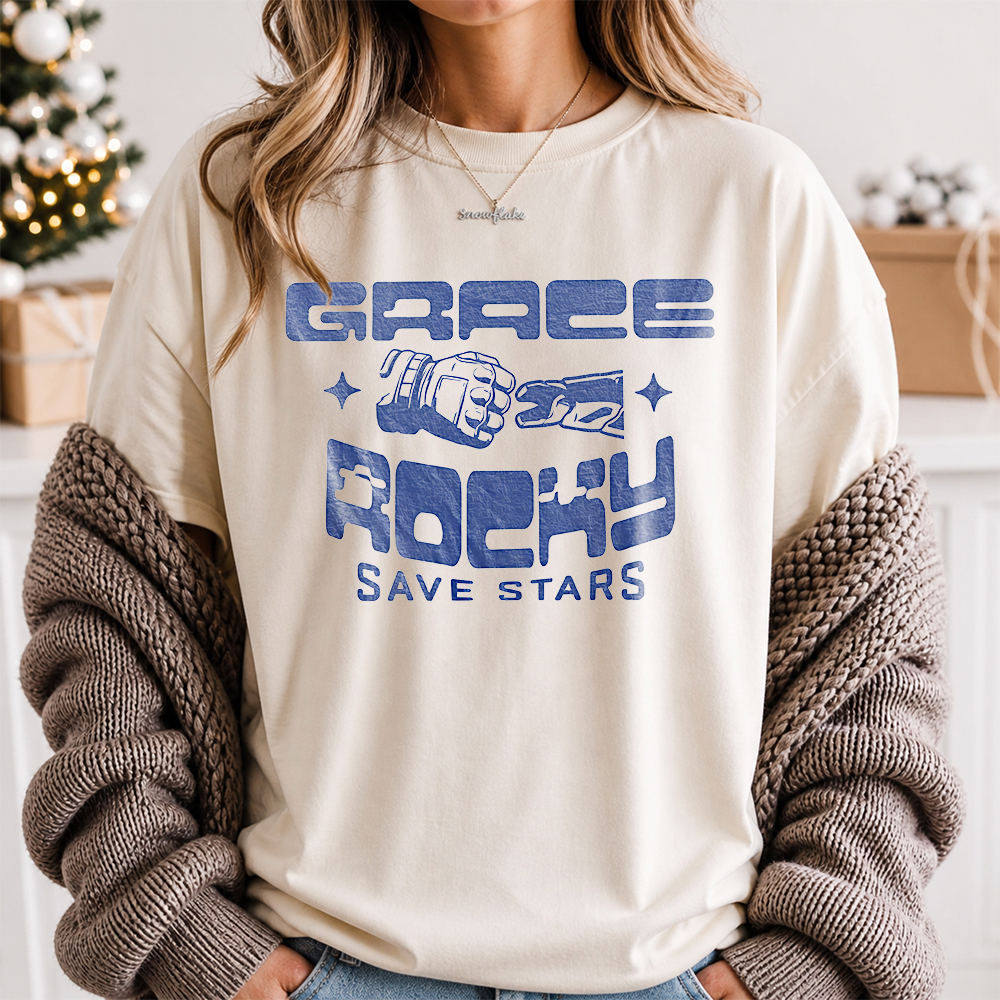 Grace Rocky Save Stars Shirt - Project Hail Mary Rocky Sci-Fi Fan Tee