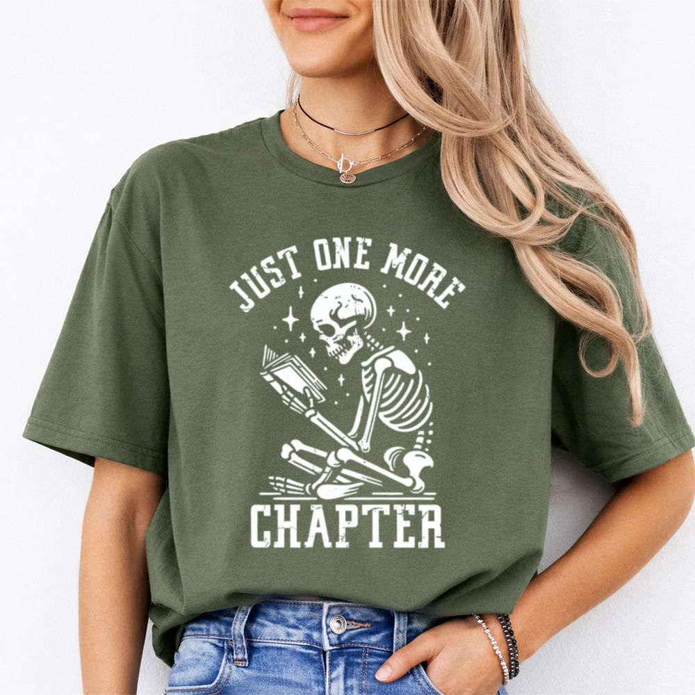 Just One More Chapter Shirt, Skeleton Reader and Late-Night Bookworm 2