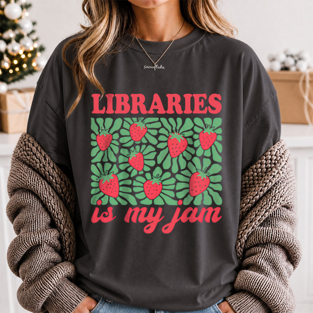 Libraries Are My Jam Library Lover Graphic Tee 2