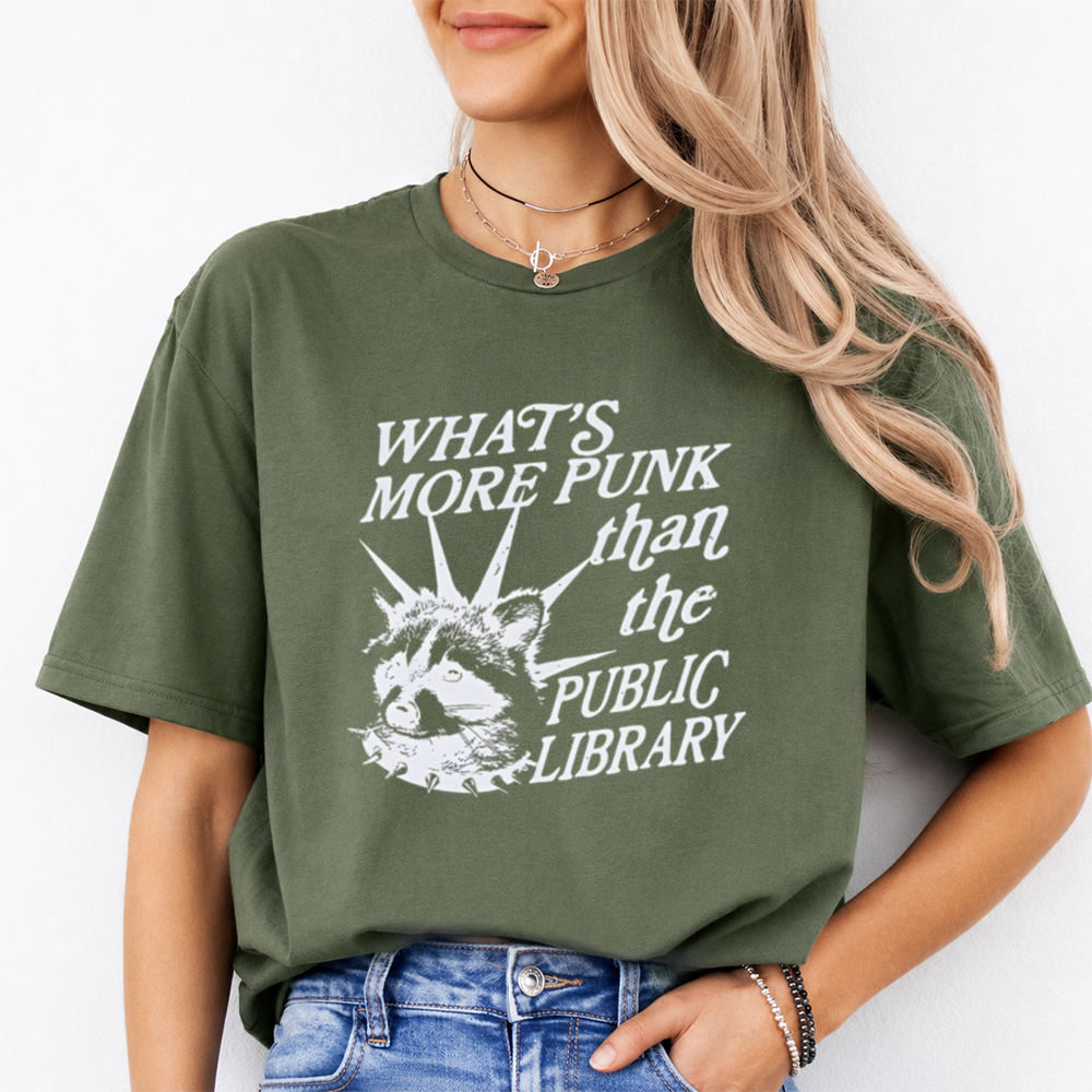 Library Lover Shirt: What's More Punk Than The Public Library Quote 2