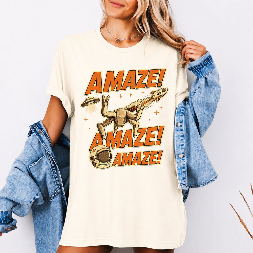 Rocky Amaze Graphic Tee, Grace Rocky Save Stars Shirt – Rocky & Grace Sci-Fi Tee