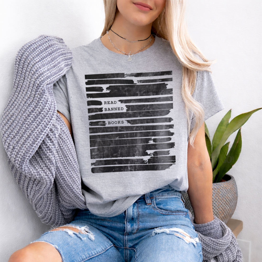 Vintage Book Lover T-Shirt - Read Banned Books 2