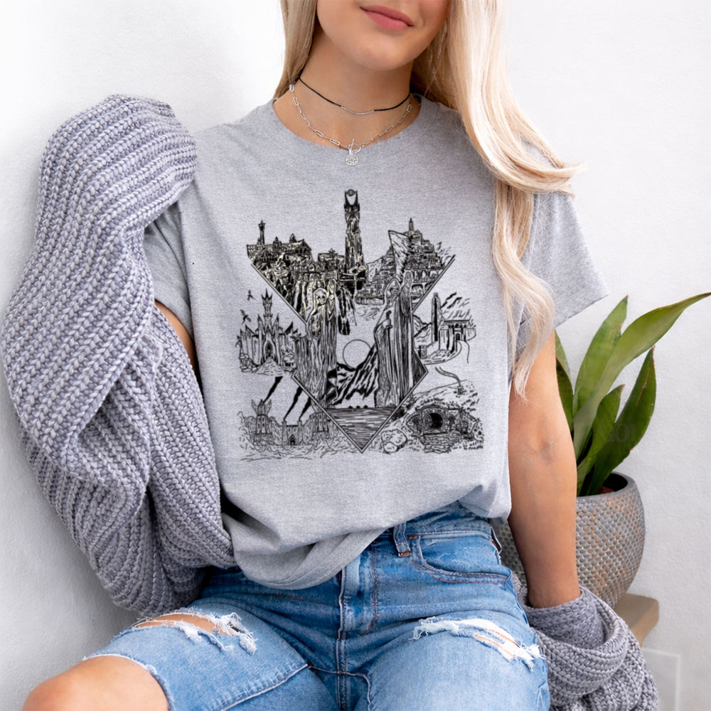 Vintage Fantasy Reader T-Shirt | Books Before People 2