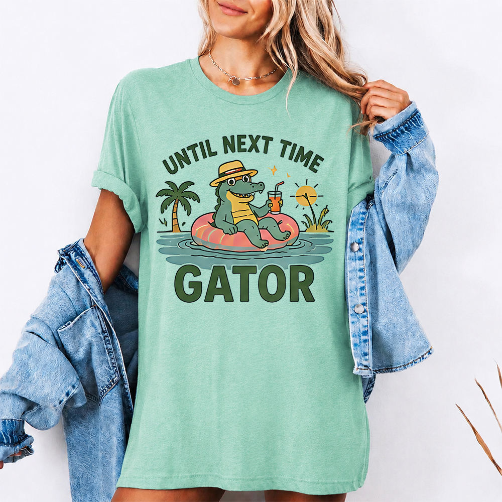 Funny Alligator Cartoon Shirt Until Next Time, Gator Tee Image 3 Funny Alligator Cartoon Shirt Until Next Time, Gator Tee 3