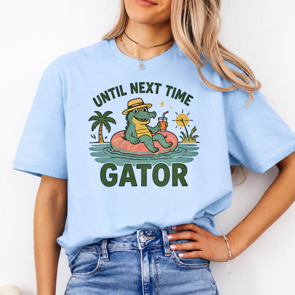 Funny Alligator Cartoon Shirt Until Next Time, Gator Tee Image 4 Funny Alligator Cartoon Shirt Until Next Time, Gator Tee 4