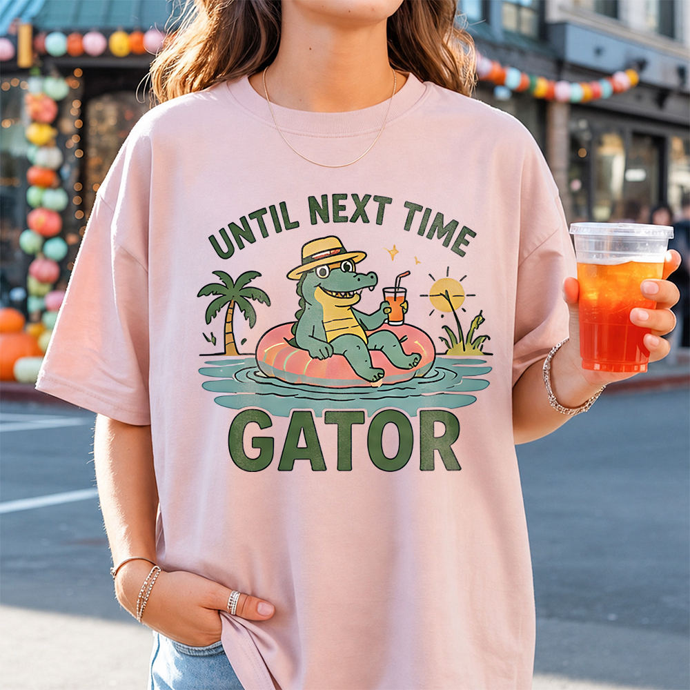 Funny Alligator Cartoon Shirt Until Next Time, Gator Tee Image 6 Funny Alligator Cartoon Shirt Until Next Time, Gator Tee 6
